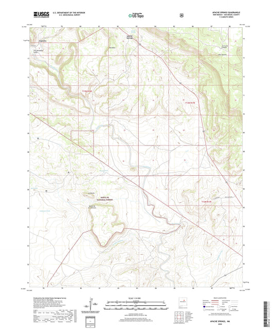 Apache Springs New Mexico US Topo Map Image