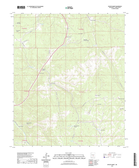 Apache Summit New Mexico US Topo Map Image