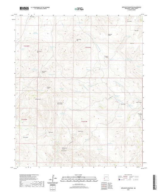 Applegate Mountain New Mexico US Topo Map Image