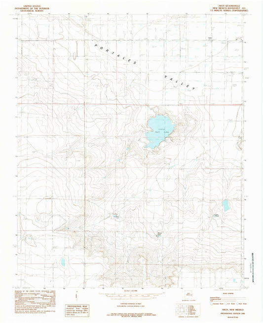 Classic USGS Arch New Mexico 7.5'x7.5' Topo Map Image