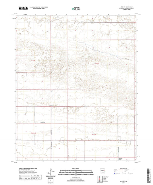 Arch NW New Mexico US Topo Map Image