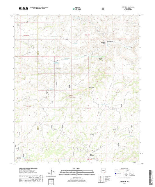 Ares Peak New Mexico US Topo Map Image