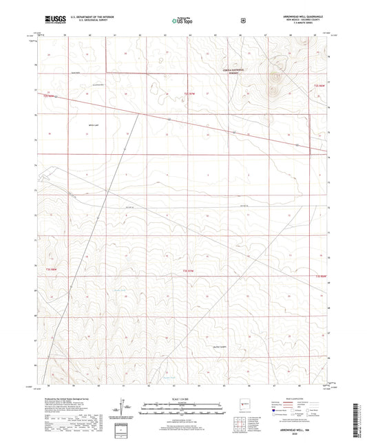 Arrowhead Well New Mexico US Topo Map Image