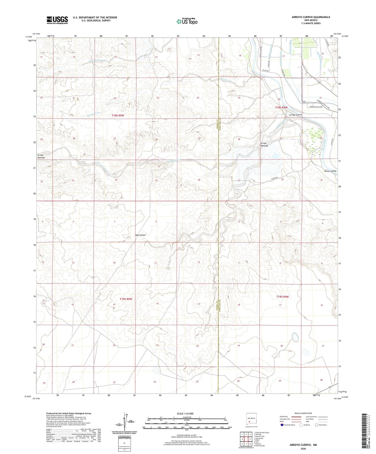 Arroyo Cuervo New Mexico US Topo Map Image