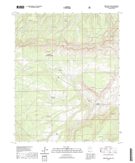 Arroyo Del Agua New Mexico US Topo Map Image
