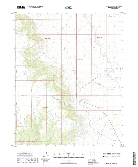 Arroyo Del Alamo New Mexico US Topo Map Image