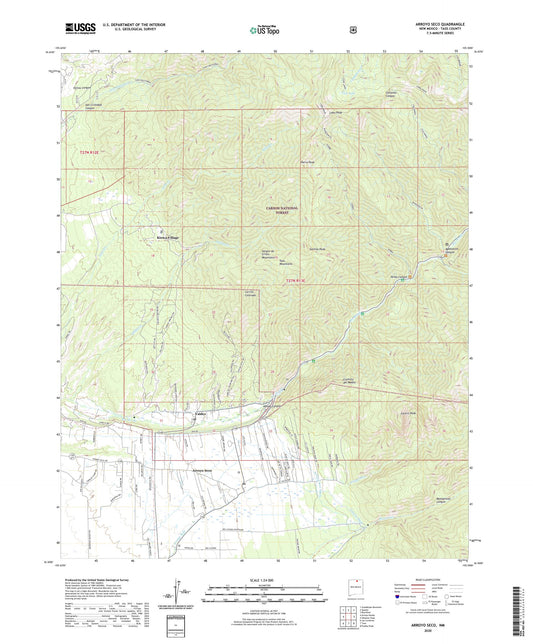 Arroyo Seco New Mexico US Topo Map Image