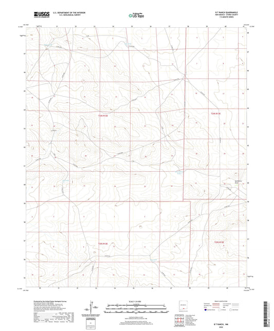 B T Ranch New Mexico US Topo Map Image