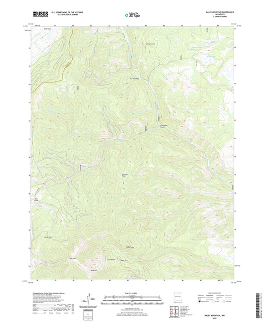 Baldy Mountain New Mexico US Topo Map Image