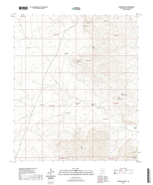 Bandanna Point New Mexico US Topo Map Image
