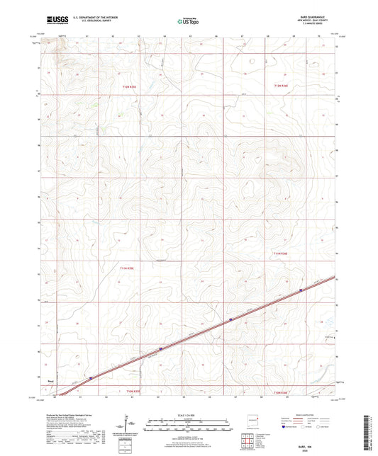 Bard New Mexico US Topo Map Image