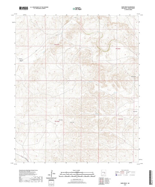 Barn Draw New Mexico US Topo Map Image