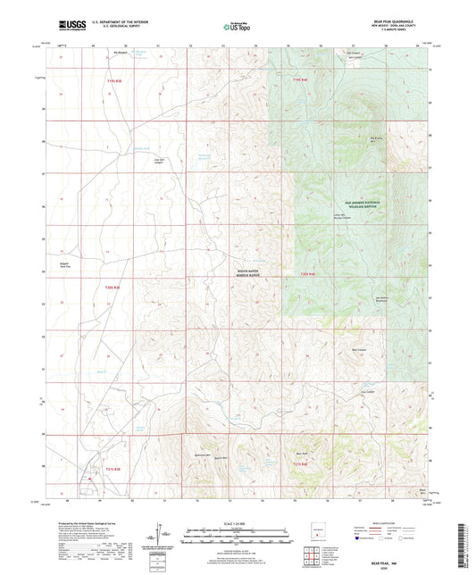 Bear Peak New Mexico US Topo Map Image