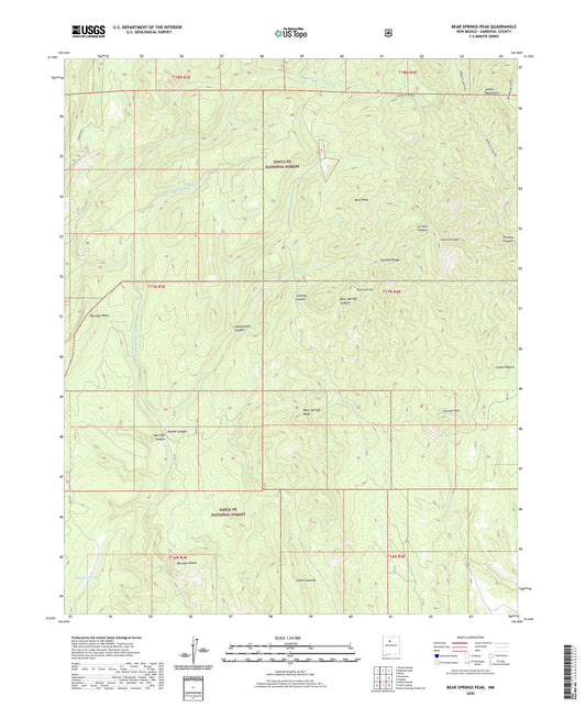 Bear Springs Peak New Mexico US Topo Map Image