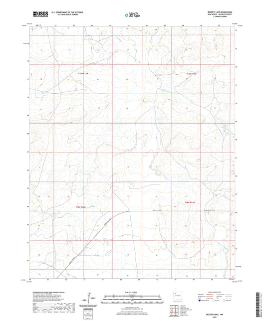 Becenti Lake New Mexico US Topo Map Image