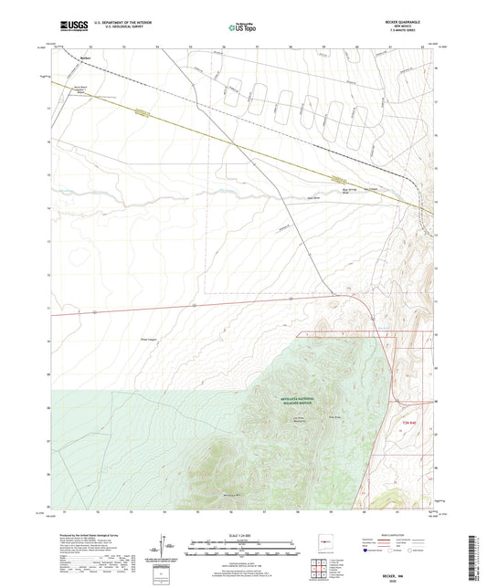 Becker New Mexico US Topo Map Image