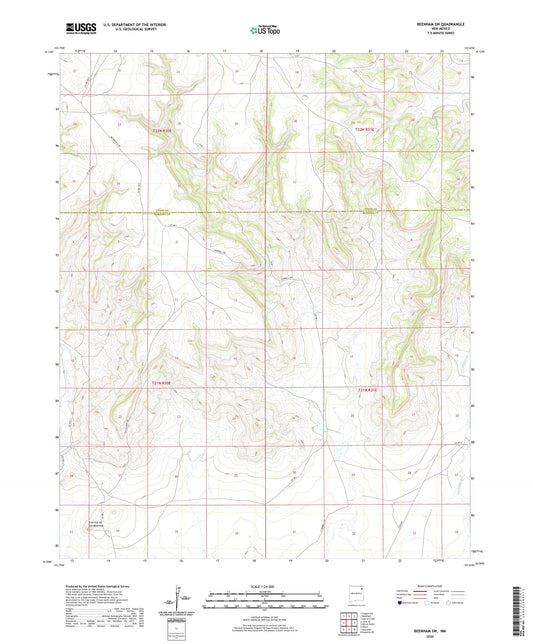 Beenham SW New Mexico US Topo Map Image