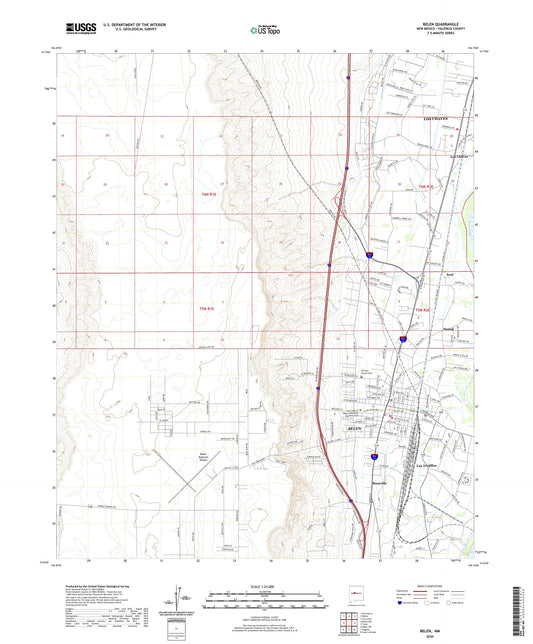 Belen New Mexico US Topo Map Image