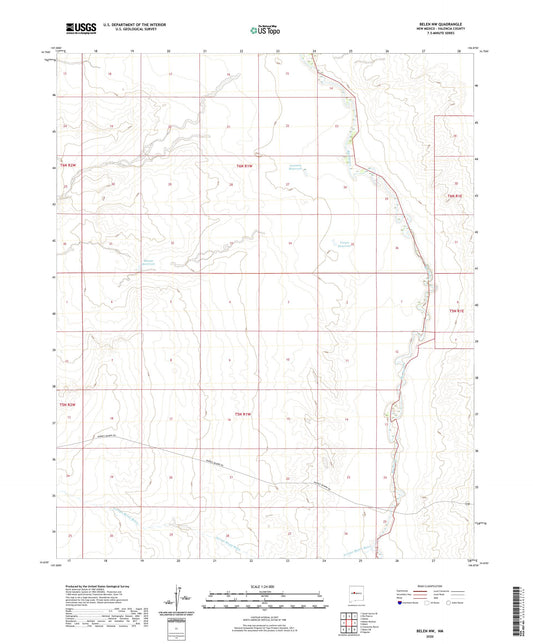 Belen NW New Mexico US Topo Map Image