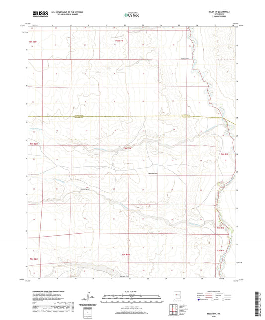 Belen SW New Mexico US Topo Map Image