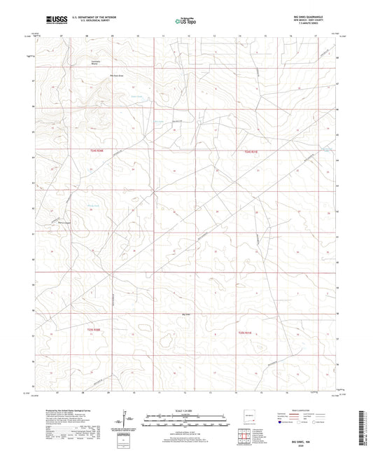 Big Sinks New Mexico US Topo Map Image