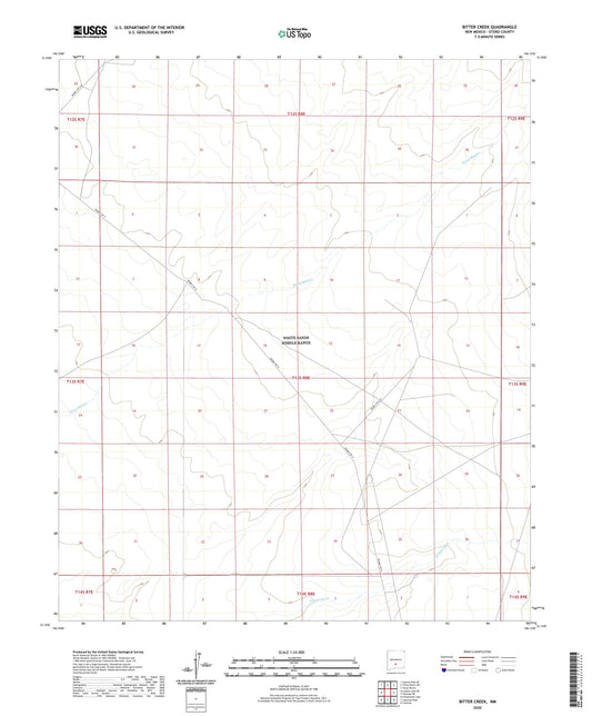 Bitter Creek New Mexico US Topo Map Image