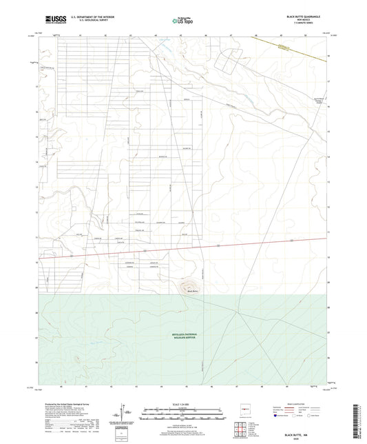 Black Butte New Mexico US Topo Map Image