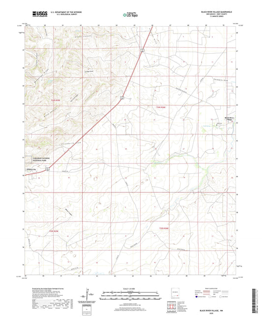 Black River Village New Mexico US Topo Map Image