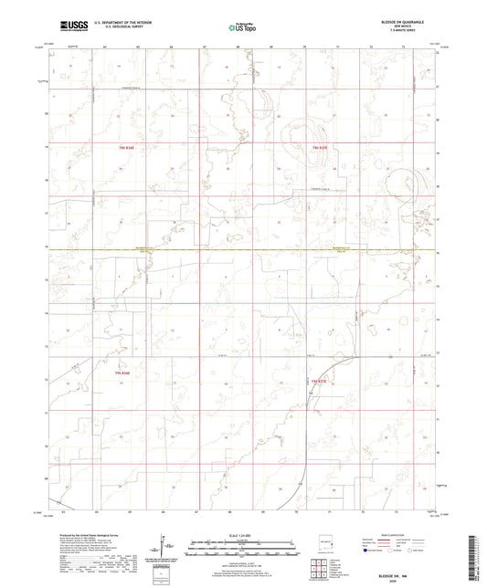 Bledsoe SW New Mexico US Topo Map Image