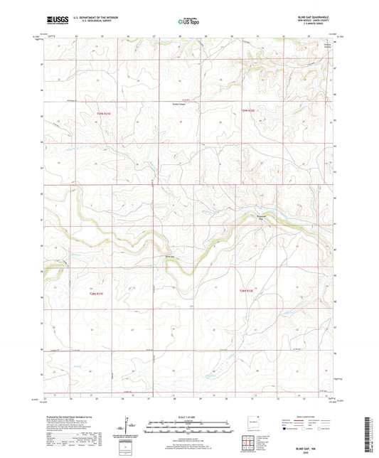 Blind Gap New Mexico US Topo Map Image