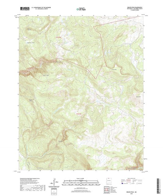 Brazos Peak New Mexico US Topo Map Image