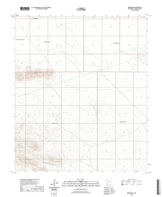 Brockman New Mexico US Topo Map Image