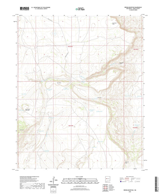 Broom Mountain New Mexico US Topo Map Image