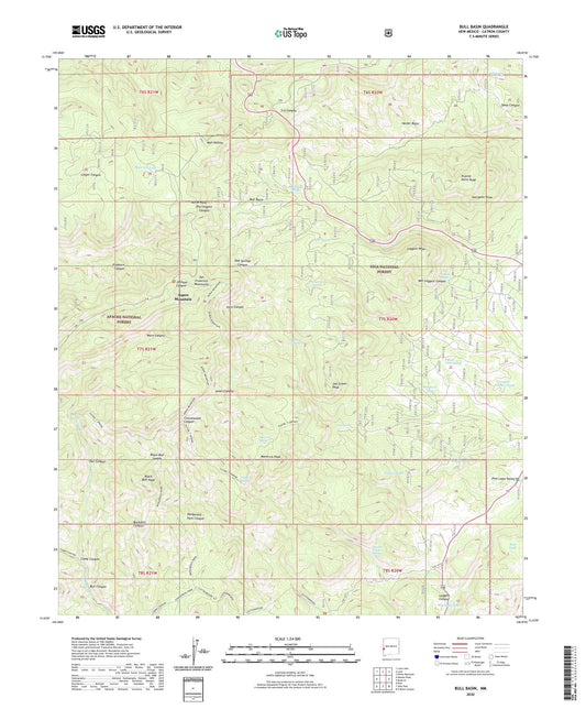 Bull Basin New Mexico US Topo Map Image