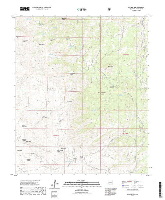 Bullard Peak New Mexico US Topo Map Image