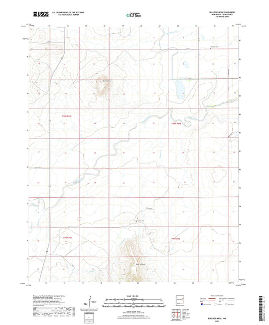 Bulldog Mesa New Mexico US Topo Map Image