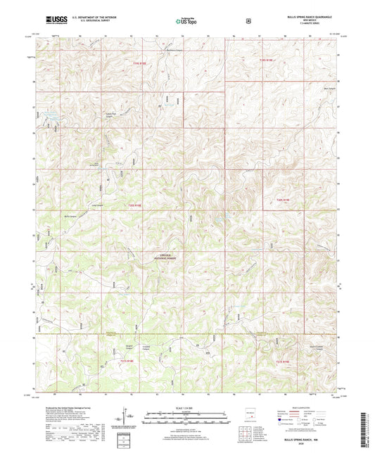 Bullis Spring Ranch New Mexico US Topo Map Image