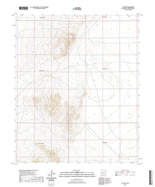 C-N Lake New Mexico US Topo Map Image