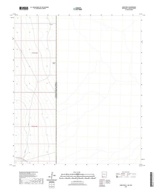 Cabin Wells New Mexico US Topo Map Image