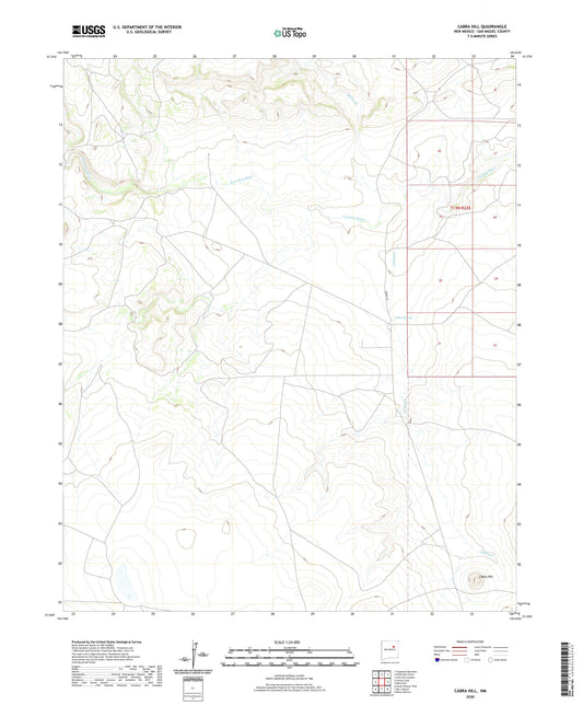 Cabra Hill New Mexico US Topo Map Image