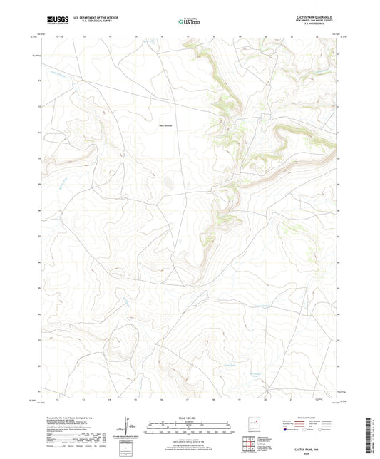 Cactus Tank New Mexico US Topo Map Image