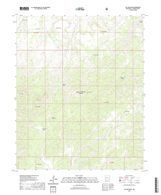 Cal Ship Mesa New Mexico US Topo Map Image