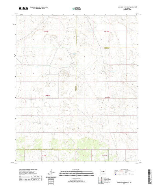 Camaleon Draw East New Mexico US Topo Map Image