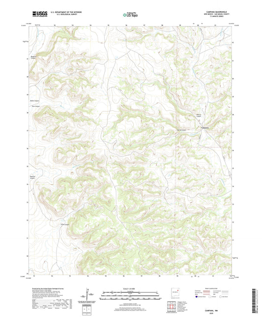 Campana New Mexico US Topo Map Image