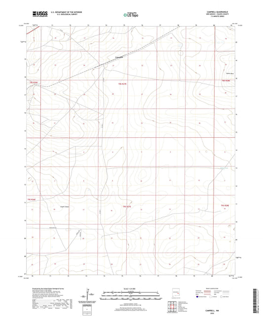 Campbell New Mexico US Topo Map Image