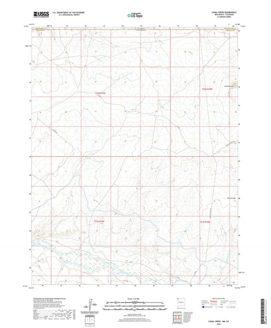 Canal Creek New Mexico US Topo Map Image