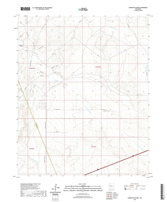 Canoncito School New Mexico US Topo Map Image