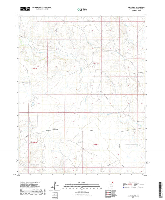 Car Top Butte New Mexico US Topo Map Image