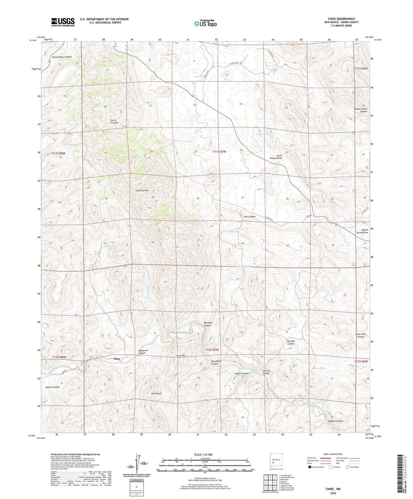 Chise New Mexico US Topo Map Image