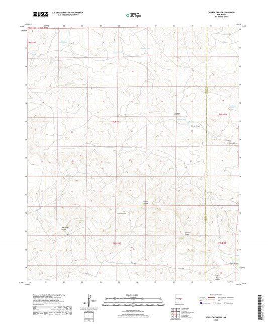 Chivata Canyon New Mexico US Topo Map Image